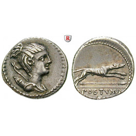 Römische Republik, C. Postumius, Denar 74 v.Chr., f.vz