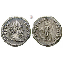 Römische Kaiserzeit, Septimius Severus, Denar 205, ss