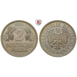 Bundesrepublik Deutschland, 2 DM 1951, Ähren, D, vz-st, J. 386