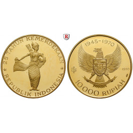 Indonesien, 10000 Rupiah 1970, 22,21 g fein, PP