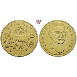 Zaire, 100 Zaires 1975, 30,1 g fein, st