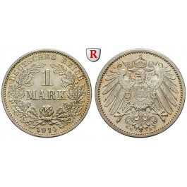 Deutsches Kaiserreich, 1 Mark 1914, G, st, J. 17