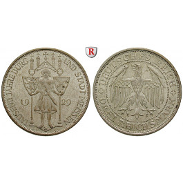 Weimarer Republik, 3 Reichsmark 1929, Meißen, E, vz+, J. 338