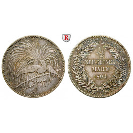 Nebengebiete, Deutsch-Neuguinea, 1/2 Neu-Guinea Mark 1894, Paradiesvogel, A, st, J. 704