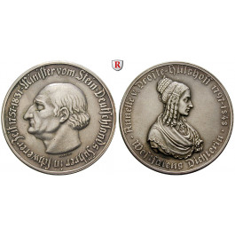 Nebengebiete, Westfalen, Zwittermedaille o.J., vom Stein / Droste-Hülshoff, vz, J. N29