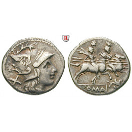 Römische Republik, Anonym, Denar nach 211 v.Chr., ss