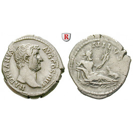 Römische Kaiserzeit, Hadrianus, Denar 134-138, ss