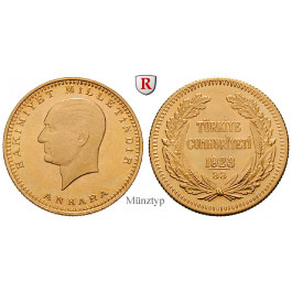 Türkei, 100 Piaster 1943-1981, 6,62 g fein, vz