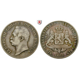 Hessen, Hessen-Darmstadt, Ludwig III., Vereinstaler 1862, ss