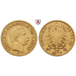 Deutsches Kaiserreich, Hessen, Ludwig III., 20 Mark 1872, H, ss, J. 214