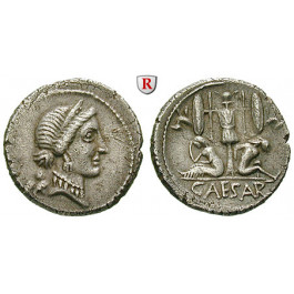 Römische Republik, Caius Iulius Caesar, Denar 46-45 v.Chr., ss-vz
