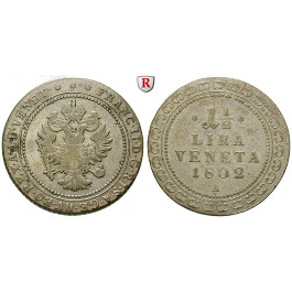 Österreich, Kaiserreich, Franz II. (I.), 1 1/2 Lira 1802, ss