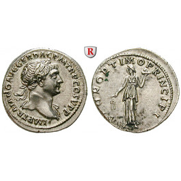 Römische Kaiserzeit, Traianus, Denar 103-111 n.Chr., vz+