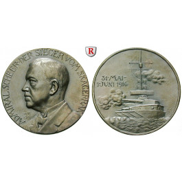 Personenmedaillen, Scheer, Reinhard - Deutscher Admiral, Silbermedaille 1916, prfr.