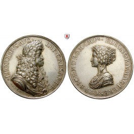 Römisch Deutsches Reich, Leopold I., Silbermedaille 1676, ss-vz