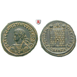 Römische Kaiserzeit, Constantius II., Caesar, Follis 325-326, vz
