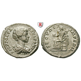Römische Kaiserzeit, Geta, Caesar, Denar 200-202, vz