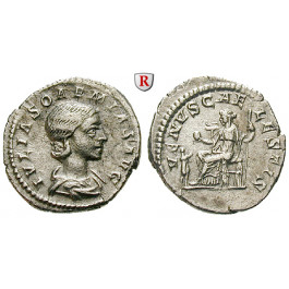 Römische Kaiserzeit, Julia Soaemias, Mutter des Elagabal, Denar um 222, ss