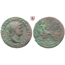Römische Kaiserzeit, Nero, Dupondius 66, ss+/f.ss