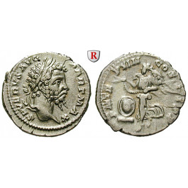 Römische Kaiserzeit, Septimius Severus, Denar 200, vz/ss