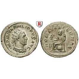 Römische Kaiserzeit, Philippus I., Antoninian 244-247, f.st