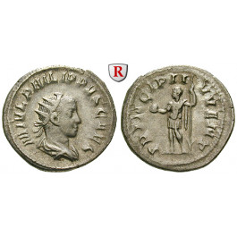 Römische Kaiserzeit, Philippus II., Caesar, Antoninian 244-246, ss+