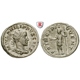 Römische Kaiserzeit, Philippus II., Caesar, Antoninian 245-246, f.st