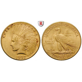 USA, 10 Dollars 1932, 15,05 g fein, vz-st