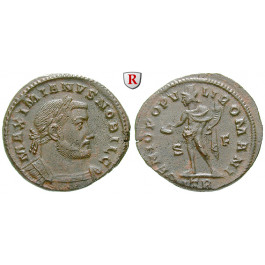 Römische Kaiserzeit, Galerius, Follis 302-303, ss+