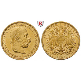 Österreich, Kaiserreich, Franz Joseph I., 20 Kronen 1903, 6,09 g fein, vz