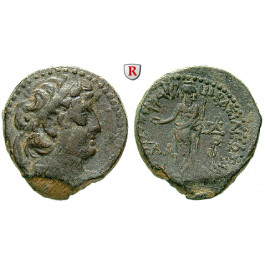 Syrien, Königreich der Seleukiden, Demetrios II., 2. Regierung, Bronze 129-125 v.Chr., ss+