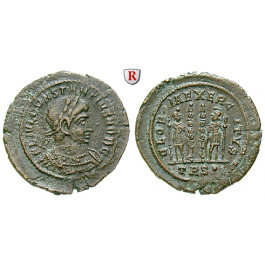 Römische Kaiserzeit, Constantius II., Caesar, Follis 330-331, ss+
