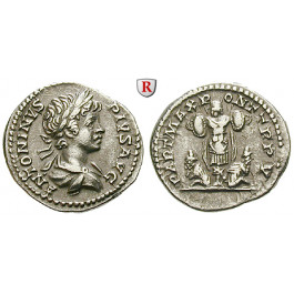 Römische Kaiserzeit, Caracalla, Denar 202, f.vz