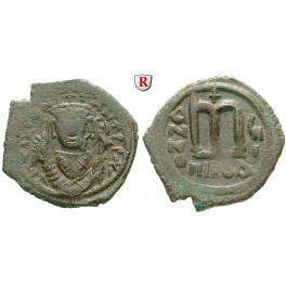 Byzanz, Tiberius II. Constantinus, Follis Jahr 8 =581-582, f.ss