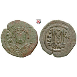 Byzanz, Mauricius Tiberius, Follis Jahr 7 = 588-589, ss