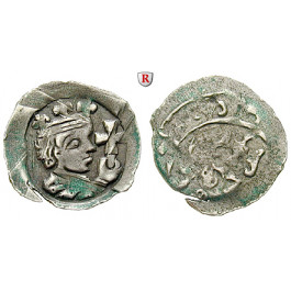 Nürnberg, Stadt, Reichsmünzstätte, Friedrich II., Pfennig ca. 1245-1250, ss-vz