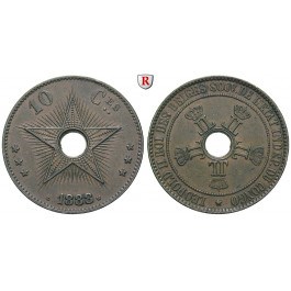 Belgisch-Kongo, Leopold II., 10 Centimes 1888, vz
