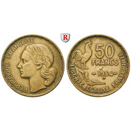 Frankreich, IV. Republik, 50 Francs 1954, ss