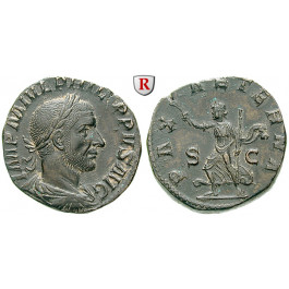 Römische Kaiserzeit, Philippus I., Sesterz 247-249, vz+