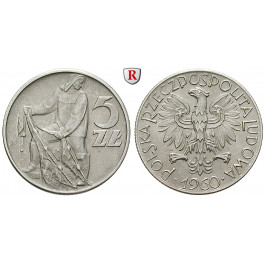 Polen, Volksrepublik, 5 Zlotych 1960, vz-st