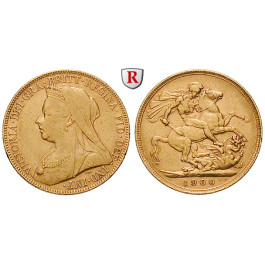Australien, Victoria, Sovereign 1893-1901, 7,32 g fein, ss