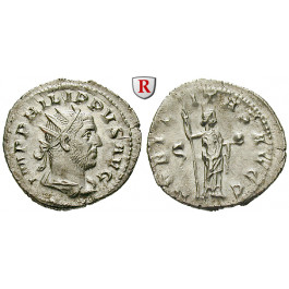 Römische Kaiserzeit, Philippus I., Antoninian 247, vz-st