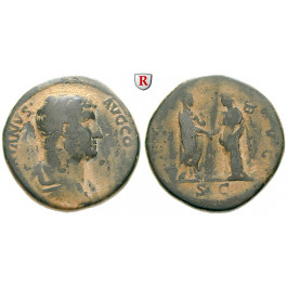 Römische Kaiserzeit, Hadrianus, Sesterz 134-138, s+