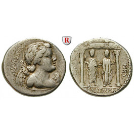 Römische Republik, Cn. Egnatius Maxsumus, Denar 75 v.Chr., ss