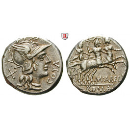 Römische Republik, M. Aurelius Cotta, Denar 139 v.Chr., f.vz