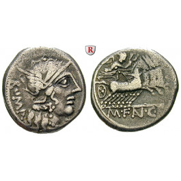 Römische Republik, M. Fannius, Denar 123 v.Chr., ss