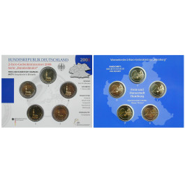 Bundesrepublik Deutschland, 2 Euro 2008, ADFGJ komplett, st, J. 534