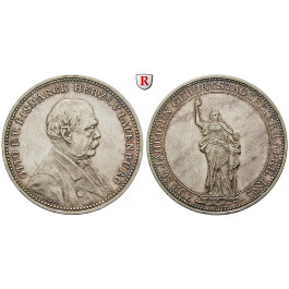 Personenmedaillen, Bismarck, Otto von - Deutscher Reichskanzler, Silbermedaille 1895, f.vz