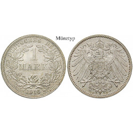 Deutsches Kaiserreich, 1 Mark 1915, G, f.st, J. 17