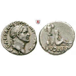 Römische Kaiserzeit, Vespasianus, Denar 69-71, vz
